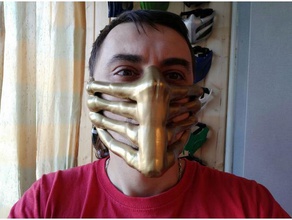 scorpion mortal kombat bone mask v2 mk11 mkx 3d print model - Mito3D