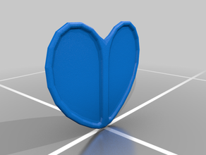 plate heart 2 sides cute hearts storage box 3d print model - Mito3D