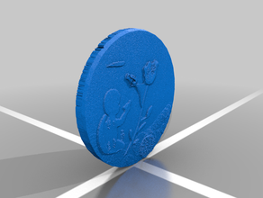 angel coin dnd plant 3d print model - Mito3D