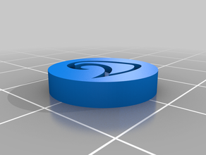 spirito isola d'onda token gioco da tavolo oceano acqua 3d print model - Mito3D