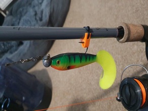 zip-tie lure hook keeper clip fishing rod 3d print model - Mito3D