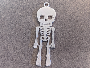 skeleton keychain keychains key chain skull 3d print model - Mito3D