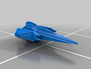 type 35 predator fighter ship space spaceship starfighter starship starwars 3d print model - Mito3D