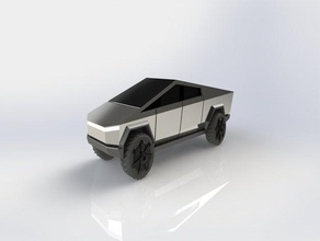 tesla cybertruck - alto dettaglio 130mm stl & passaggio cad l'alta qualità modello passo camion 3d print model - Mito3D