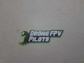 droni fpv i piloti drone il logo logotipo 3d print model - Mito3D