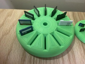 spinning sd card holder fidget spinner organizer 3d print model - Mito3D