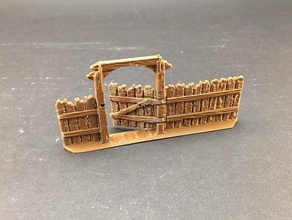 wooden fences 28mm miniatures gaming boardgame boardgames dnd miniature fantasy scenery scatter terrain 3d print model - Mito3D