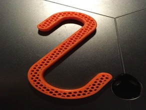 s hook honey-cone infill 3d print model - Mito3D
