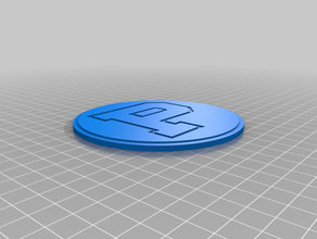 principia college logo coaster 3d print model - Mito3D