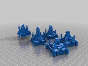 lizarmen tempio dump - terreno aos le lucertole seraphon whfb 3d print model - Mito3D