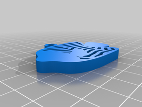 angelo portachiavi angelfish pesce il design generativo keychain matematica arte reazione di diffusione 3d print model - Mito3D