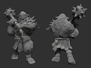 bugbear - d&d miniature 28mm 54mm beast creature dnd dungeons dragons goblin goblinoid monster pathfinder roleplaying tabletop 3d print model - Mito3D