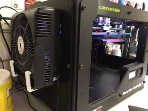 replicator 2 external fan mount cool cooling hot temperature 3d print model - Mito3D