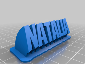 natalia personnalisé 3d print model - Mito3D