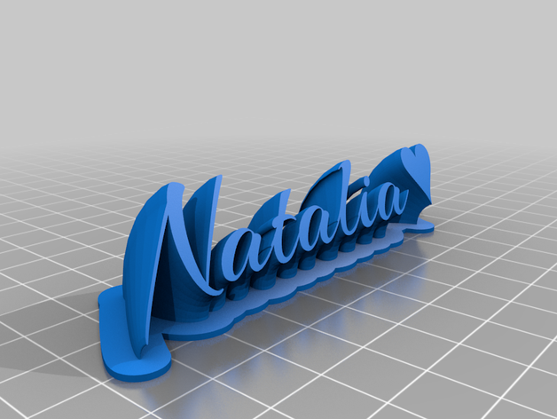 natalia özelleştirilmiş 3D print model - Mito3D