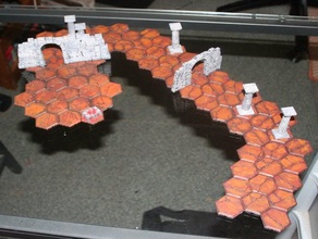 thin terrain hex tiles 4mm x 33 crack pattern gloomhaven miniature wargame wargaming 3d print model - Mito3D