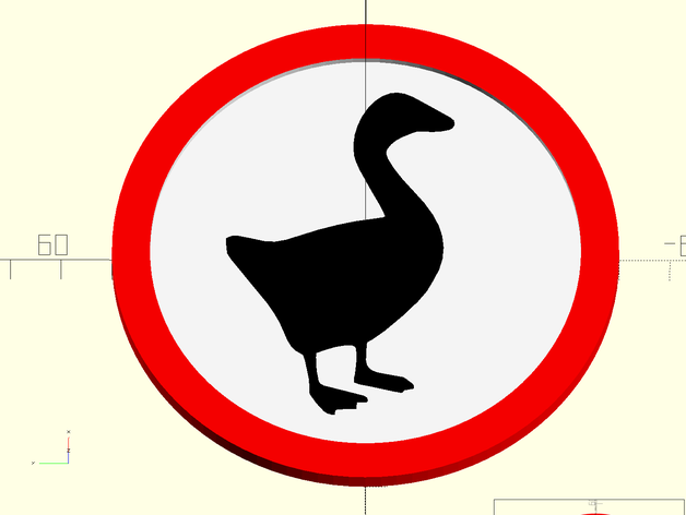untitled goose sign base customizer game 3D print model - Mito3D