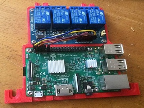 raspberry pi jbtek 4 channel relay frame 3d print model - Mito3D