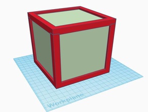 lithophane cube lithopane stehen 3d print model - Mito3D