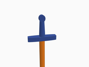 einfache Schwert Bleistift topper 3d print model - Mito3D