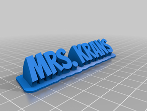 il mio personalizzato spazzare 2-linea targhetta di testo su misura 3d print model - Mito3D