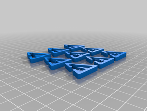 x-wingtmg Dreieck Haken target-lock-Token 3d print model - Mito3D