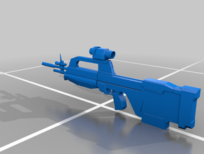 halo savaş tüfeği tüfek scifi 3d print model - Mito3D
