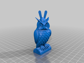 chouette lapin bunny chapeau owl 3d print model - Mito3D