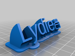 lydie personnalisé 3d print model - Mito3D