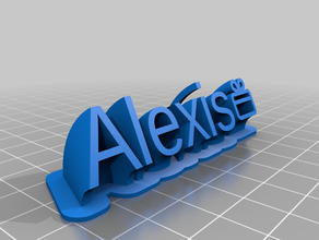 alexis özelleştirilmiş 3d print model - Mito3D