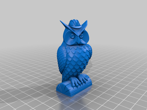 chouette lance chapeau owl 3d print model - Mito3D