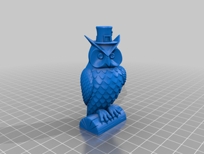 búho de duende sombrero owl 3d print model - Mito3D