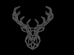 low poly deer jaegermeister hirsch j&auml germeister reh reindeer reindeere 3d print model - Mito3D