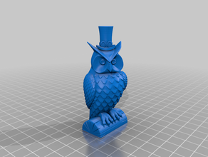 owl steampunk hat 3d print model - Mito3D