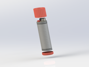 impermeabile starter di fuoco bic box caso più leggero start motorino avviamento la sopravvivenza thread acqua custodia 3d print model - Mito3D