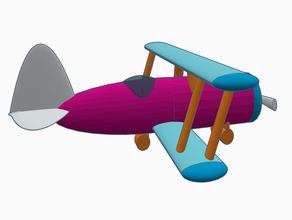 simple plan kate en avion mouche fait freecad tinkercad jouet xprobot 3d print model - Mito3D