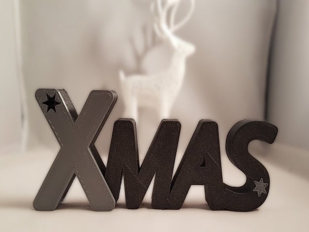 happy xmas di natale decorazione 3D print model - Mito3D