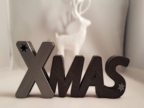 happy xmas christmas decoration 3d print model - Mito3D