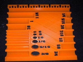 screw sorter standard american sizes measurement device tool pattern ruler sizer 3d print model - Mito3D