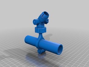 articulated connection - pipe & gopro4 gopro hero 4 mount 3d print model - Mito3D