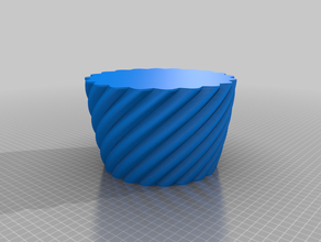 my customized rounded square vase cup bracelet generator 3d print model - Mito3D