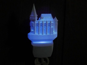 corvin castle night light translucent 3d print model - Mito3D