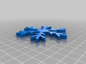 snowflake hanging decoration 3d print model - Mito3D