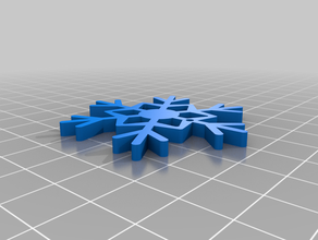 small snowflake hanging decoration bauble christmas tree snow 3d print model - Mito3D
