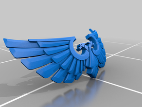 doble águila de cabeza insignia 40k aguila insigina el logotipo warhammer 3d print model - Mito3D