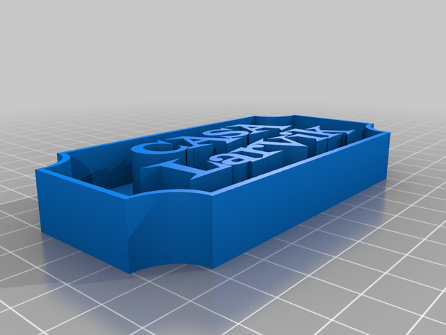 il mio personalizzato targhetta 2 riga su misura 3D print model - Mito3D