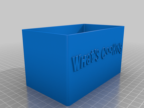 recipe card box container cards 3x5 holder 3d print model - Mito3D