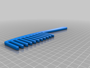 hair comb wide-tooth 3d print model - Mito3D