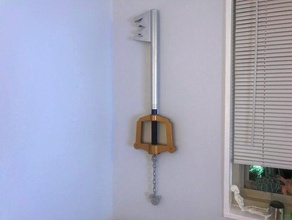 keyblade wall mount hanger key kingdom hearts 3d print model - Mito3D