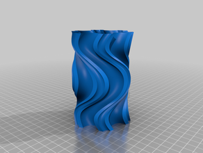 vaso 47 recipiente o de flor porta-lápis espiral 3d print model - Mito3D